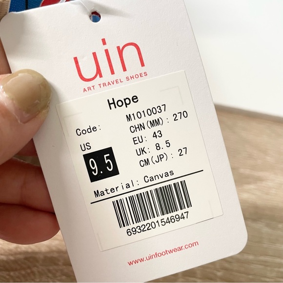 Men Size 9.5 NWT UIN Slip On Shoes Canvas Comfortable Loafers Hope - Picture 6 of 6